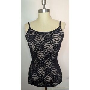 Y2K Express Best Loved Bra Camisole Medium Sleeveless Stretch Black Whimsigoth